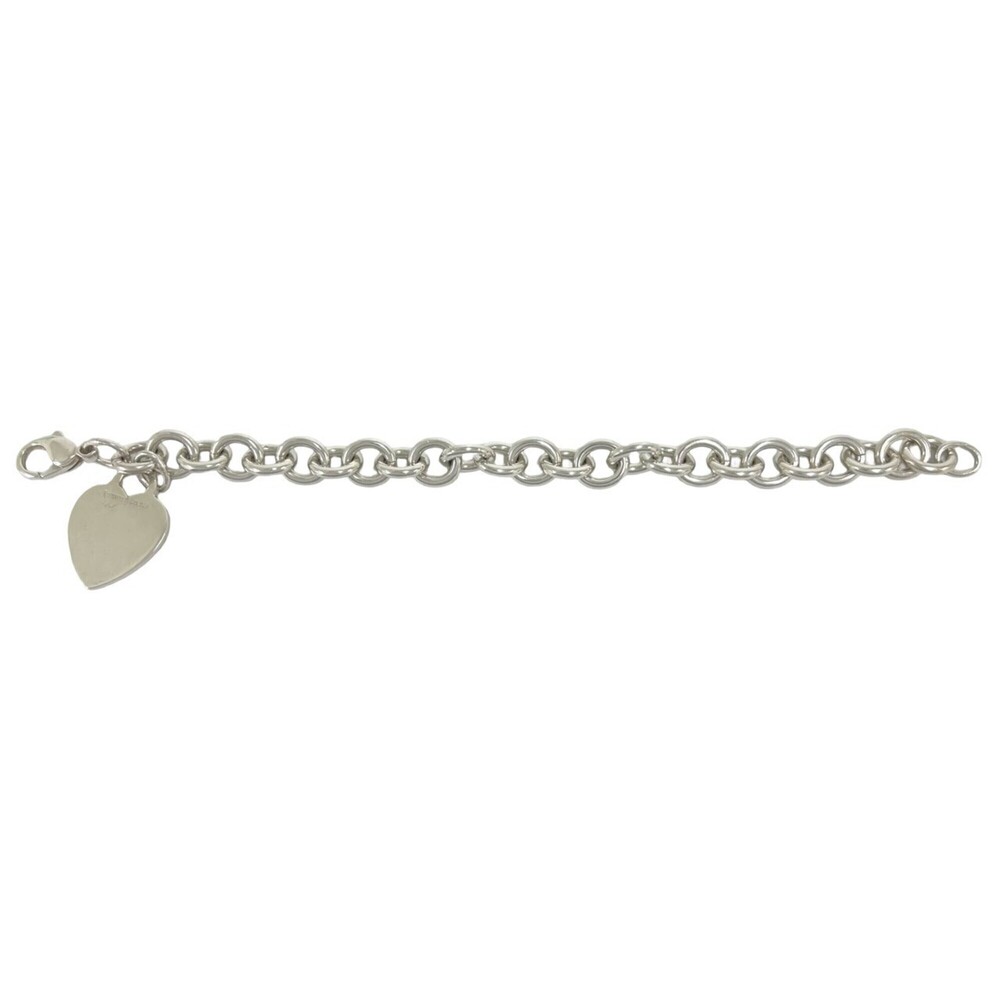 TIFFANY & CO. Vintage Silver Heart Charm Bracelet